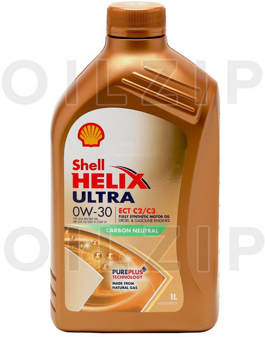 유럽쉘직수입 쉘 힐릭스 울트라 ECT C2 C3 0W30 1리터 100%합성 겸용 엔진오일, 1개, 1L