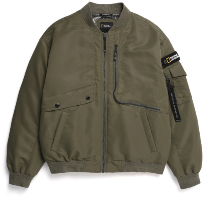 내셔널지오그래픽 N224UDW960 유틸리티 포켓 덕 다운 항공 점퍼 KHAKI GREEN OXI095 DWE748