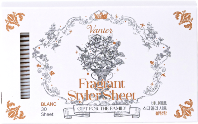 바니에르 향기 부스터 의류관리기시트 스타일러 블랑향 개별포장 30p, 30개입, 1개