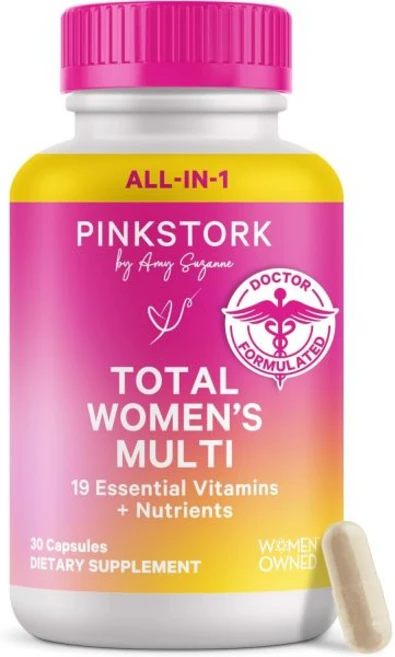 Pink Stork Total Women's Multivitamin - 19 Essential Vitamins for Women & Nutrients – Energy Meta, Pink Stork Total Women's Multi, 1개, 30정 - 쿠팡