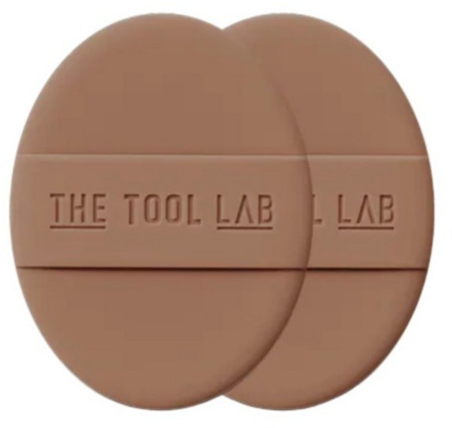 THE TOOL LAB 化妝海綿, 1套, 橢圓形 光澤款粉撲(棕色2入)