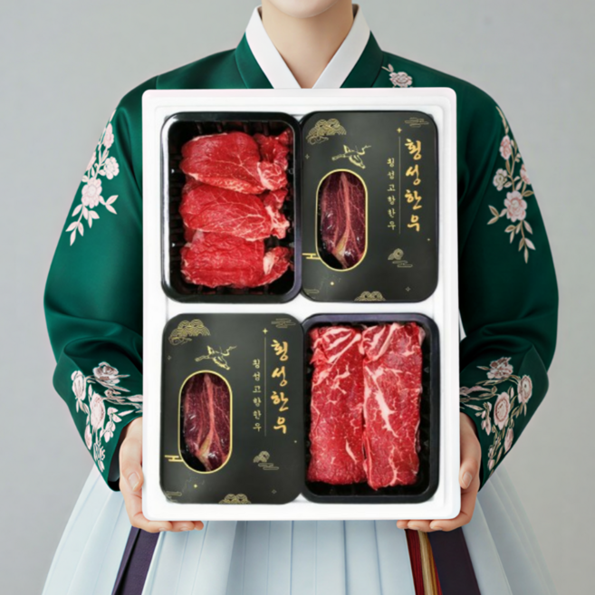 횡성 한우선물세트 구이용 등심 안심 채끝 꽃등심 채끝 국거리 산적 명절 선물 세트, 횡성한우 2호, 1개