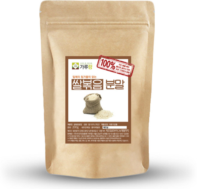 가루랑 100% 국산 쌀분말(볶음) 선식, 1개, 200g