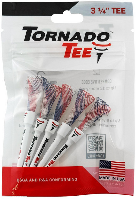 토네이도티 골프티 5개입, 레드+화이트+블루, 1개