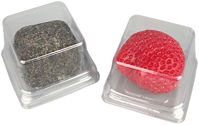 포담팩 두쫀쿠 곶감 초콜릿 모찌떡 화과자 케이스 국산, 50개, 투명