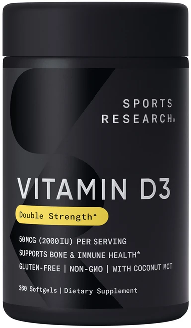 스포츠리서치 비타민 D3 50mcg 소프트젤, 360정, 1개 - 쿠팡