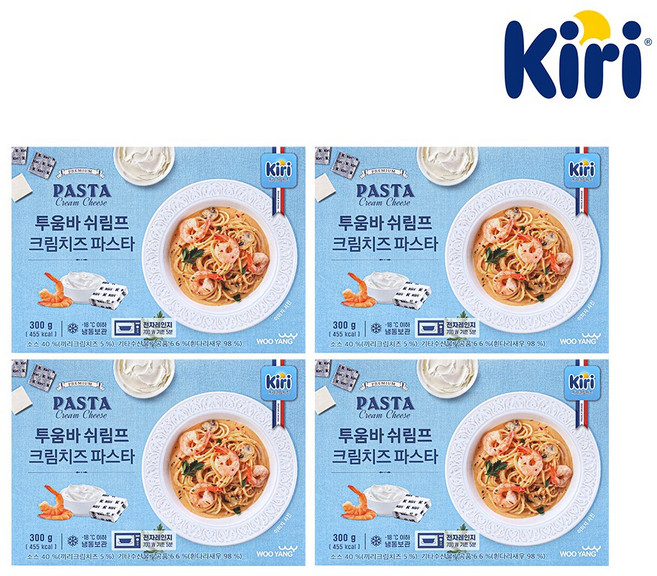 끼리 투움바 쉬림프 크림치즈 파스타, 300g, 4개