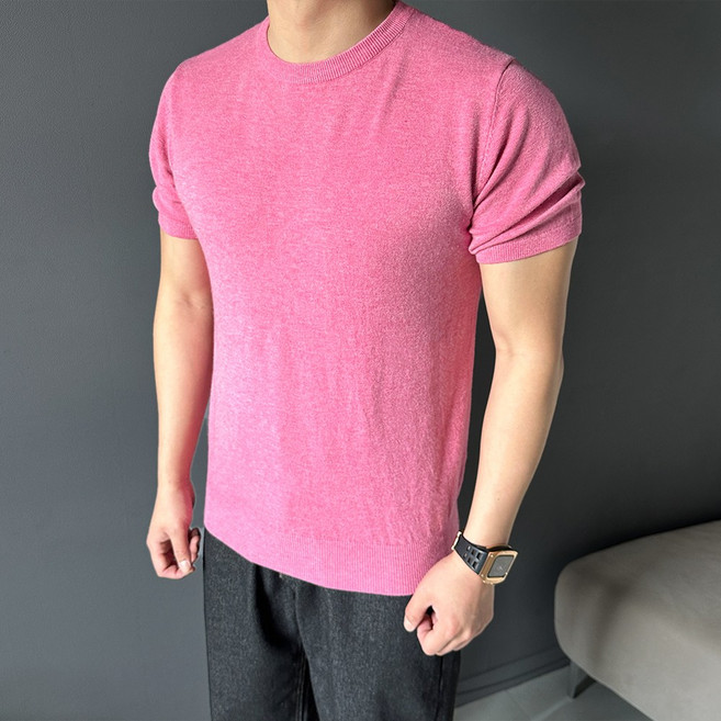 소프트 니트 반팔 M-3XL 남여공용