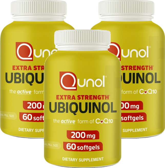 Qunol 還原型輔酶Q10 200毫克軟膠囊, 3個, 60錠