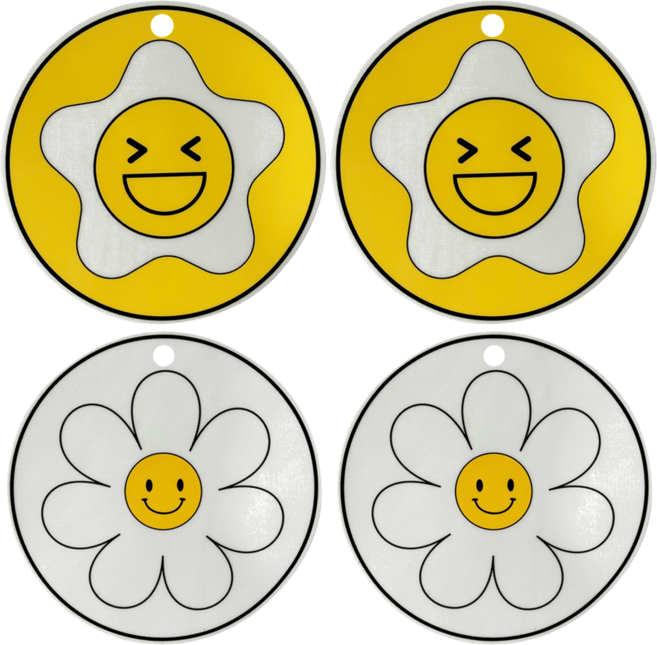 문스리빙 인덕션 보호 매트 커버, 노랑(소형)2+화이트2(대형), 1세트