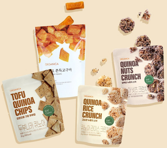 올가니카 건강스낵 4종 택1, 두부니카 퀴노아 35g*12입