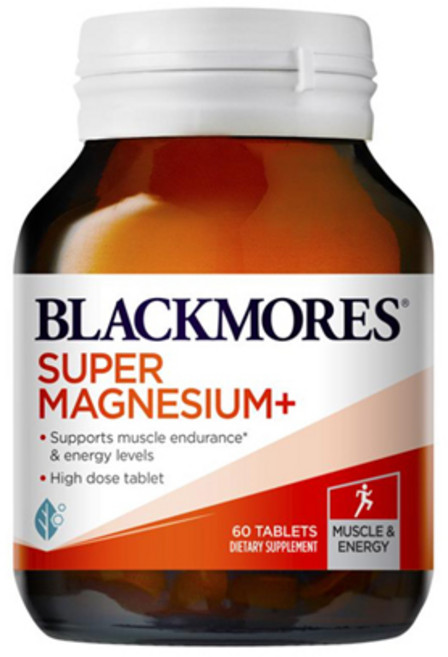 뉴질랜드 블랙모어스 Blackmores Super Magnesium+ 슈퍼 마그네슘, 1개, 60정