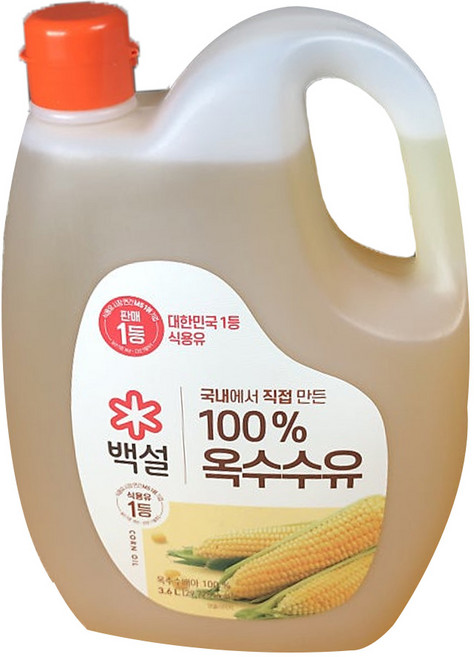 백설 옥수수유, 3.6L, 2개