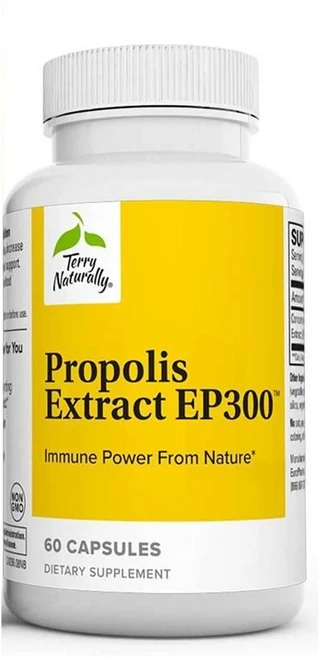 테리 내추럴리 프로폴리스 추출물 EP300 200mg 캡슐 Terry Naturally Propolis Extract, 1개, 60정 - 쿠팡