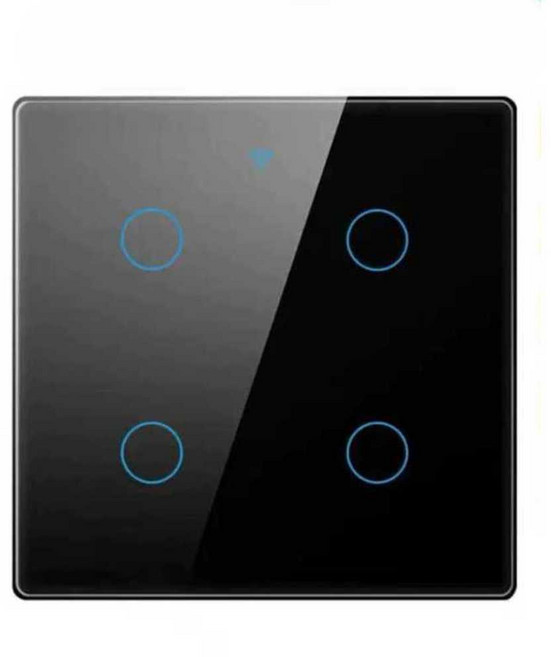 Tuya 4구 스마트 음성인식 스위치 화이트 120x120스위치4구 와이파이 블루투스, 120x120스위치4구 화이트