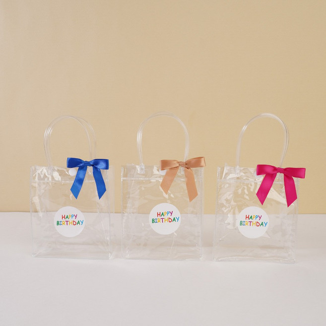 PVC쇼핑백 투명 미니 답례품 쇼핑백