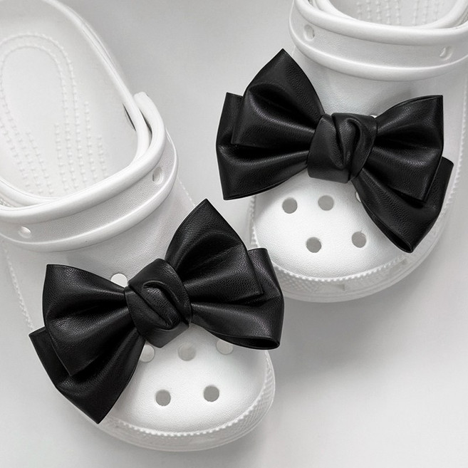 퍼니펀 인조가죽 왕리본 파츠 세트 2P 4컬러