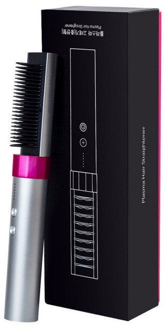 2026년 업그레이드버전 특허 플라스마 모발 케어 무선고데기 매직 빗, K28, 은보라색