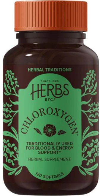 Herbs Etc. ChlorOxygen Chlorophyll Concentrate - Aids Healthy Blood Circulation - High-Altitude En, 120 Count (Pack of 1), 120정, 1개 - 쿠팡