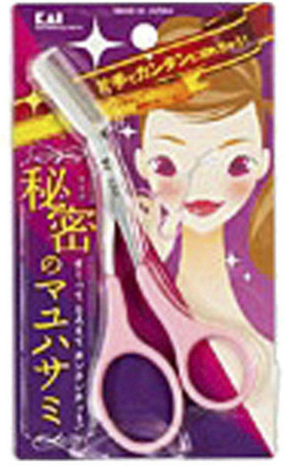 카이 비밀의 눈썹 가위 빗 포함, 1개, 핑크