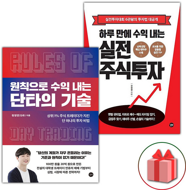 (세트) 원칙으로 수익 내는 단타의 기술 + 하루 만에 수익 내는 실전 주식투자 (전2권)