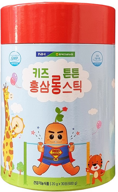맛있는 농협 어린이홍삼스틱 키즈홍삼스틱 국내산 6년근홍삼 20g 30포 건강기능식품, 20g 30스틱