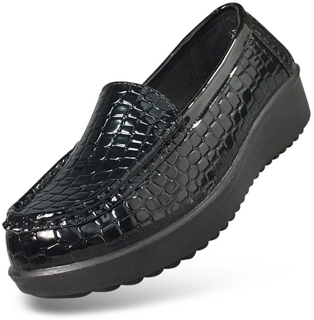 마마슈 여성 로퍼 구두 단화 유광 통굽 경량 쿠션 A02L