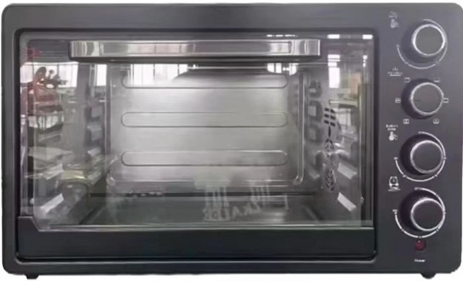 具匠心 110V旋風專業型大容量雙溫控不鏽鋼烘焙烤箱, 48L烤箱附二盤一網, 具匠45L