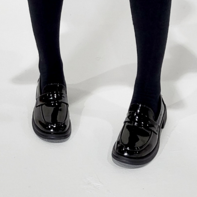 구두모모 자체제작 다린 통굽 소프트 깃털 페니로퍼 (3cm)