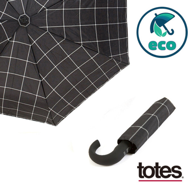 totes 토스우산 자동 3단우산 윈도체크 A259W80 양산겸용 J형핸들 자동우산 / 토스코리아 A/S 가능 / 미국브랜드