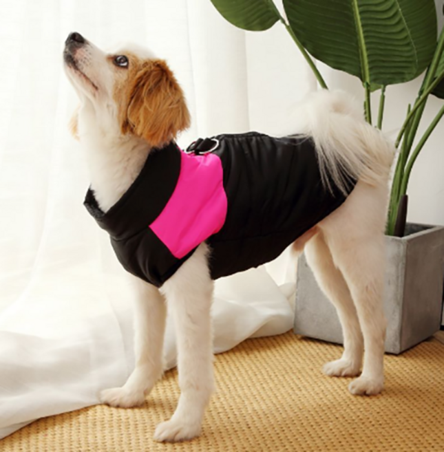 펫소유 강아지 패딩 대형견 중형견 진돗개패딩, 핑크, 1개