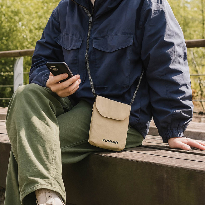 KUMIJIA 輕巧簡約多功能斜背手機包