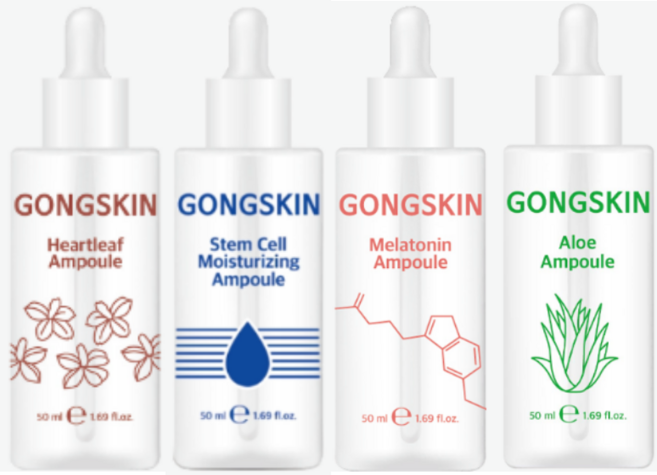 공스킨 앰플 4종 세트 (어성초 줄기세포보습 멜라토닌 알로에), 8개, 50ml