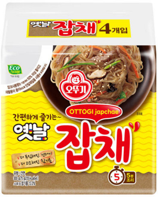 오뚜기 옛날 잡채 75gx4, 4개
