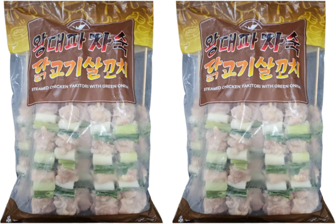 청학동 스팀 왕대파 자숙 닭꼬치 2.4kg (120g*20꼬치) 행사 업소 캠핑 대용량 축제 노점, 40개, 120g
