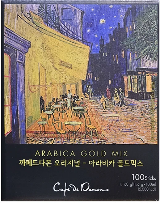 암웨이 까페드다몬 오리지널 아라비카 골드믹스 커피, 50개입, 1개, 11.6g - 쿠팡