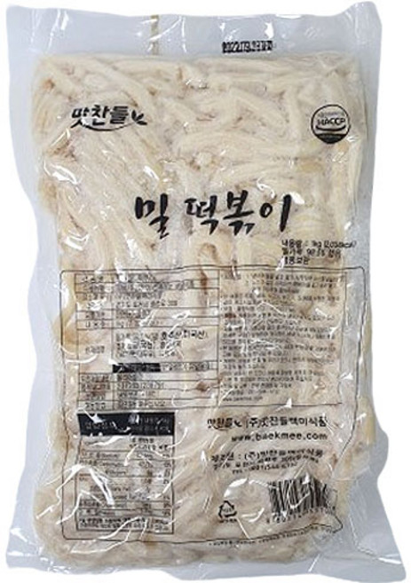 (냉동)맛찬들냉동후루룩밀떡볶이 1kg, 1개