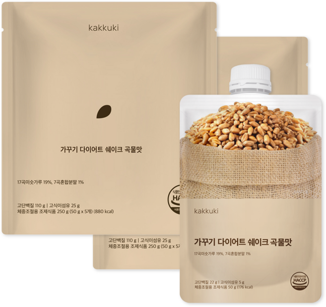 가꾸기 다이어트 단백질 쉐이크 (곡물맛) 2팩 10개입 식단 맛있는 식사대용 파우치 체조식, 250g, 2세트