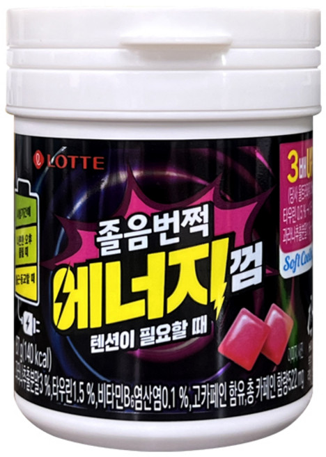 롯데웰푸드 졸음번쩍 에너지껌, 87g, 1개