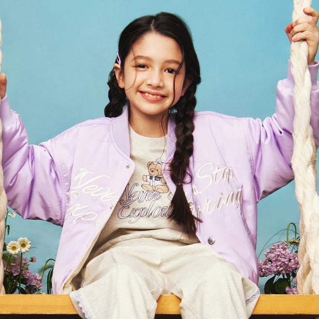 [매장판] 노스페이스 키즈 경량 패딩 자켓 리버서블 스타라인 양면 점퍼 라벤더 NJ3NS01U