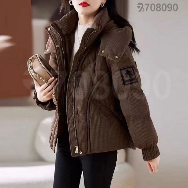 708090 여성 겨울 후드 집업 숏 패딩 핫 코트