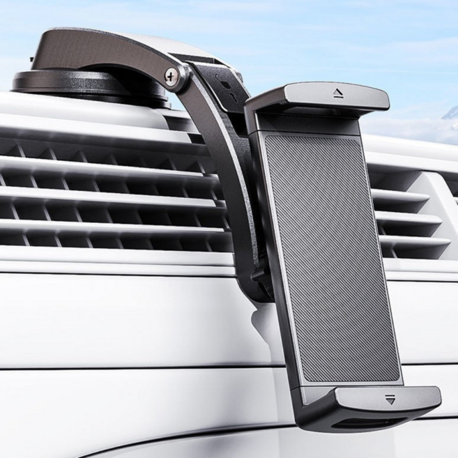 [초강력부착] 에이엠드 차량용 대시보드부착형 자동차 태블릿 거치대, 블랙, 1개