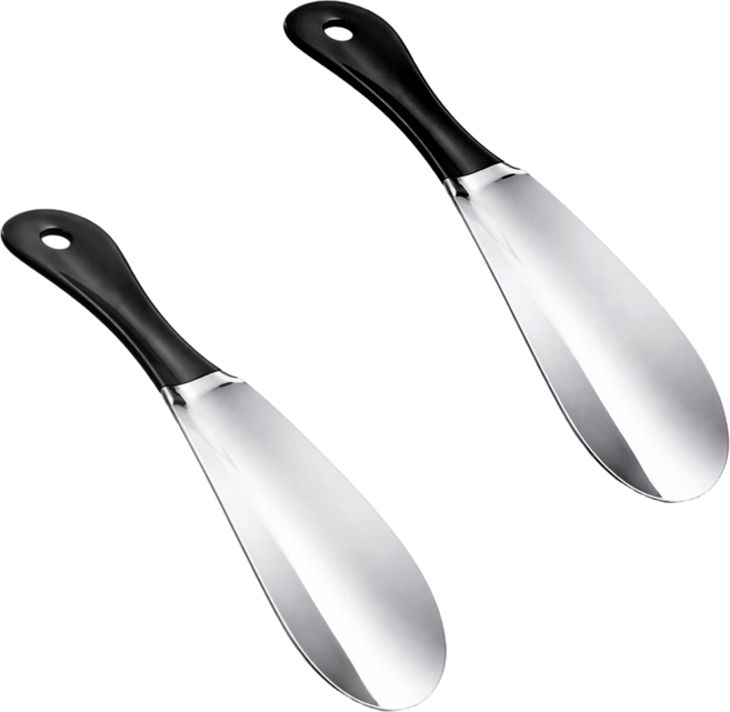 유아온 통스텐 휴대용 미니 구두주걱, 실버, 2개