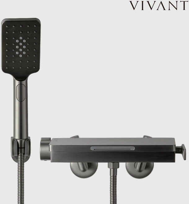 비반트 트랜드 RE600(MG) 샤워욕조수전 폭포수 선반형 고급수전 매트그레이, 1개