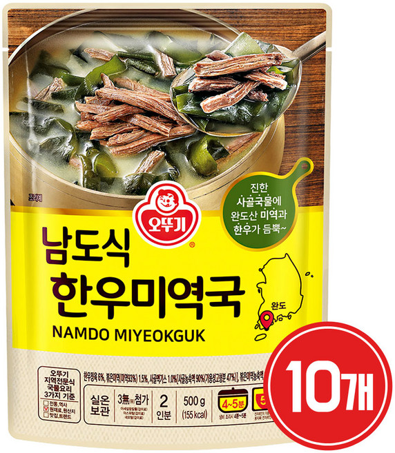 오뚜기 남도식 한우미역국, 500g