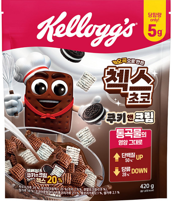 첵스초코 쿠키앤크림 시리얼, 420g, 3개