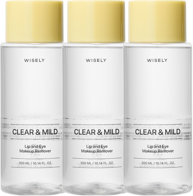 와이즐리 말끔하고 순한 립앤아이 대용량 리무버, 3개, 300ml