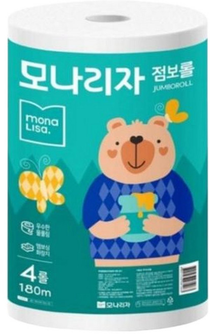 모나리자 2겹 점보롤 180m 16롤, 16개