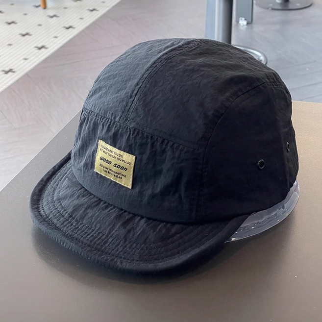 티보라 챙짧은모자 숏챙 모자 여자 남자 등산 볼캡 창짧은 숏캡, 블랙, 1개