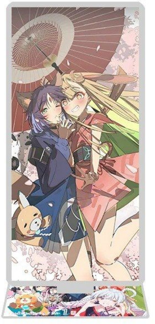 초가구야공주 달빛 정원 소녀들 단체 일러스트 아크릴 피규어 비공식 굿즈, 9, 15센치